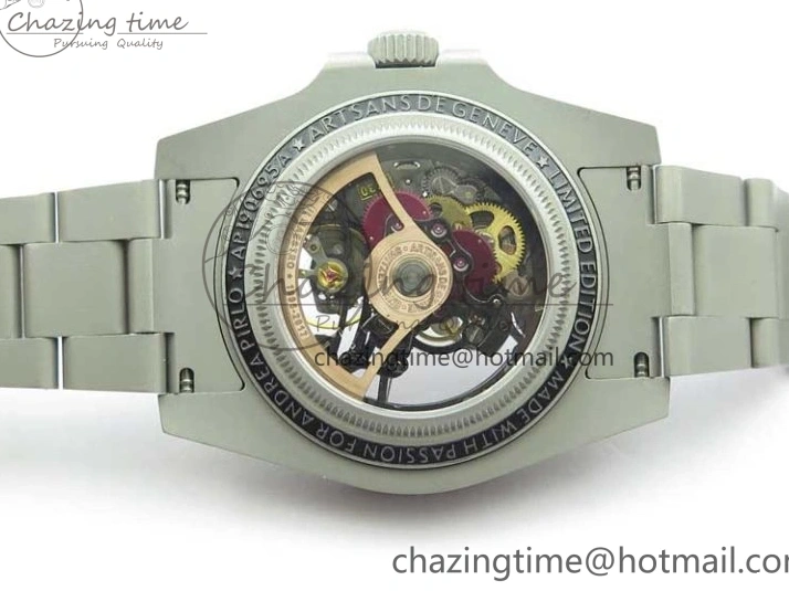 0522 Submariner 116610 Andrea Pirlo Sandblasted ROF Best Edition Carbon Bezel on Skeleton DIal SA TimelessDesign 2789